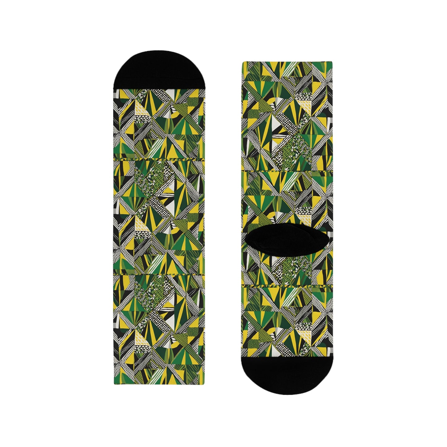 Chausettes vert motifs afro