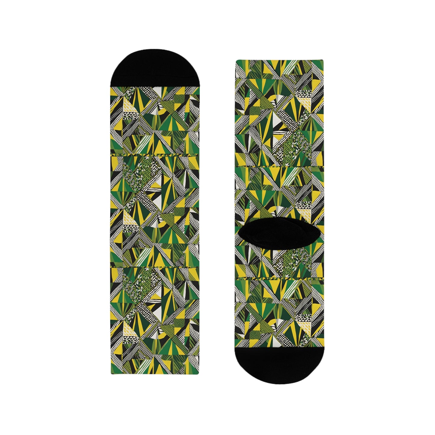 Chausettes vert motifs afro