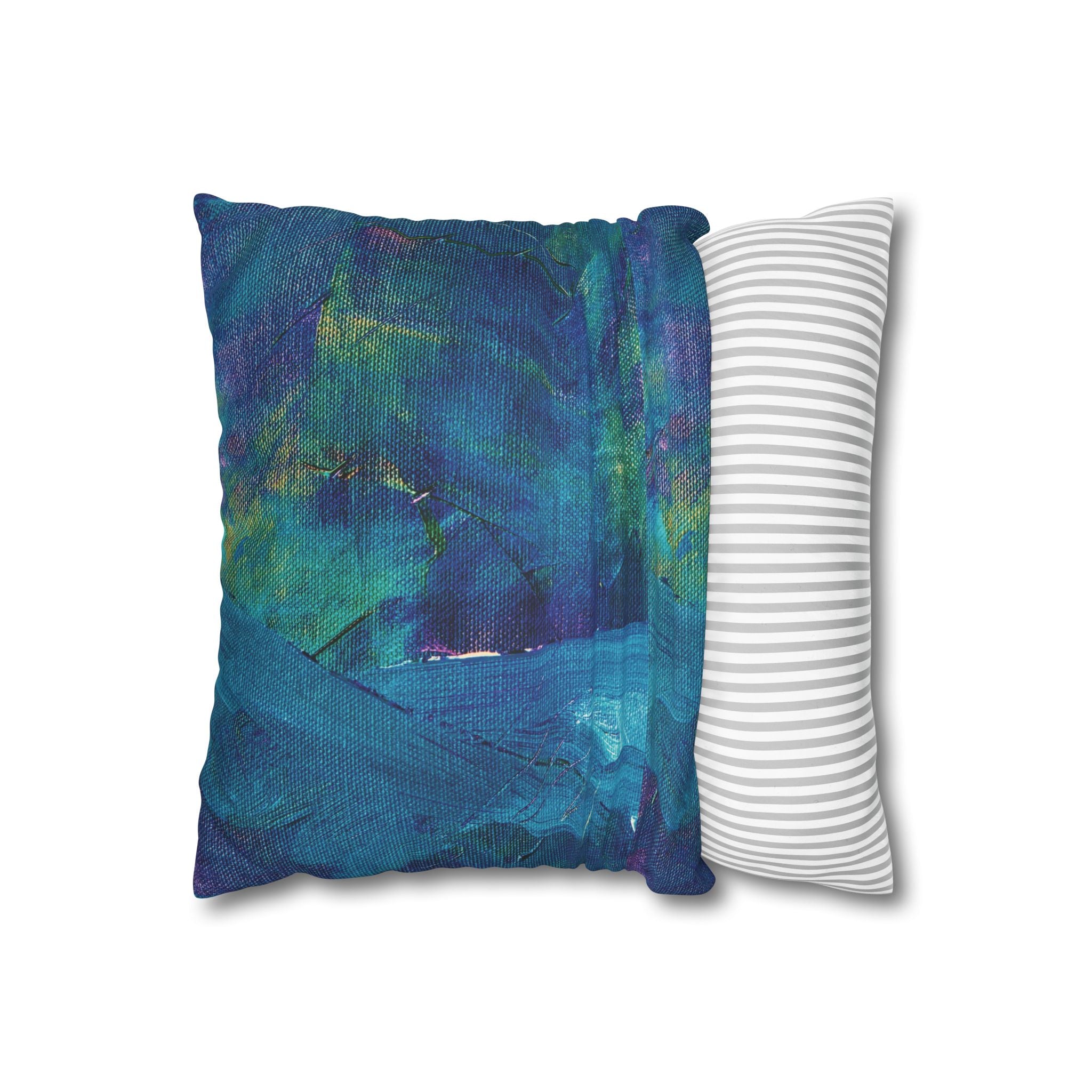 Taie d'oreiller carrée en faux suède