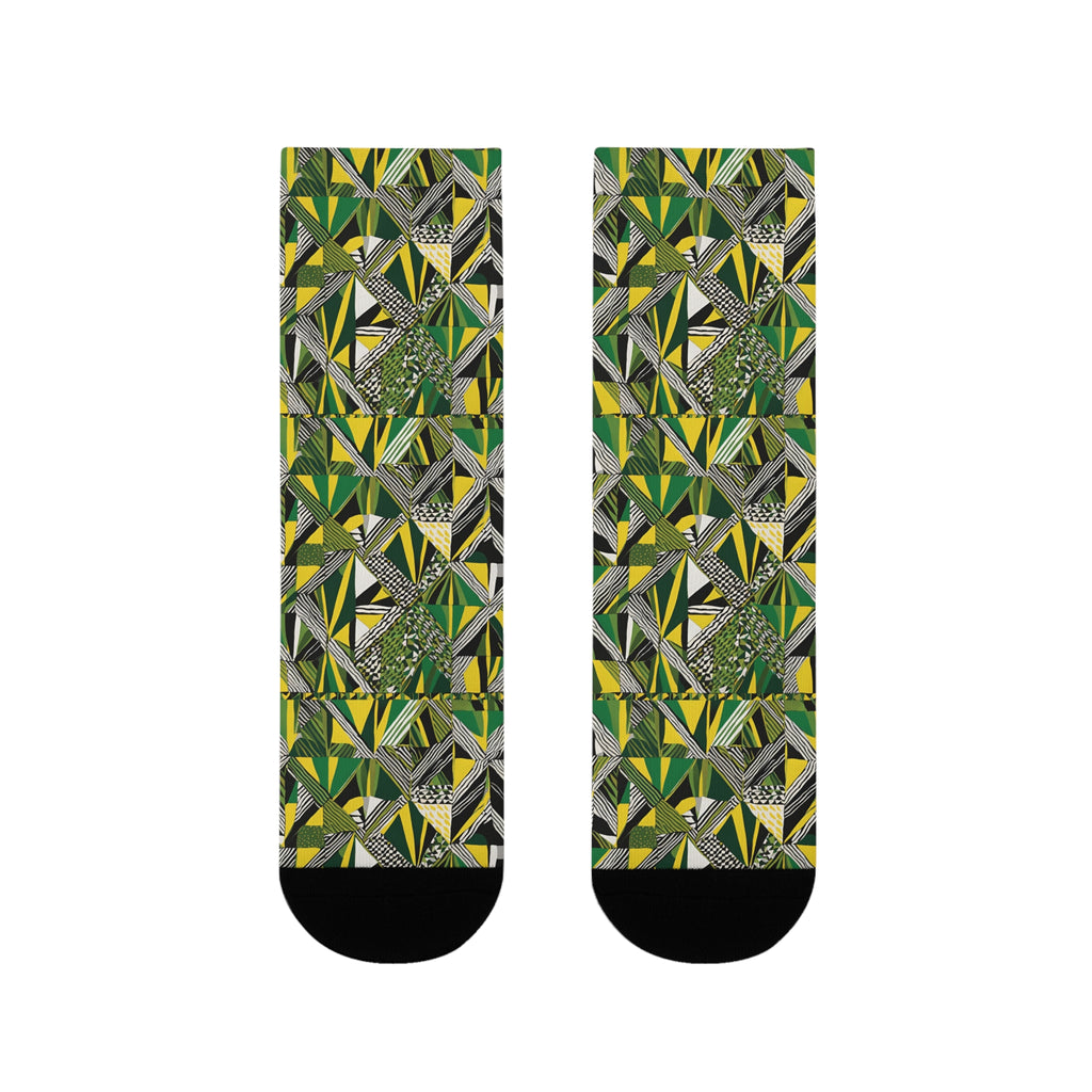 Chausettes vert motifs afro