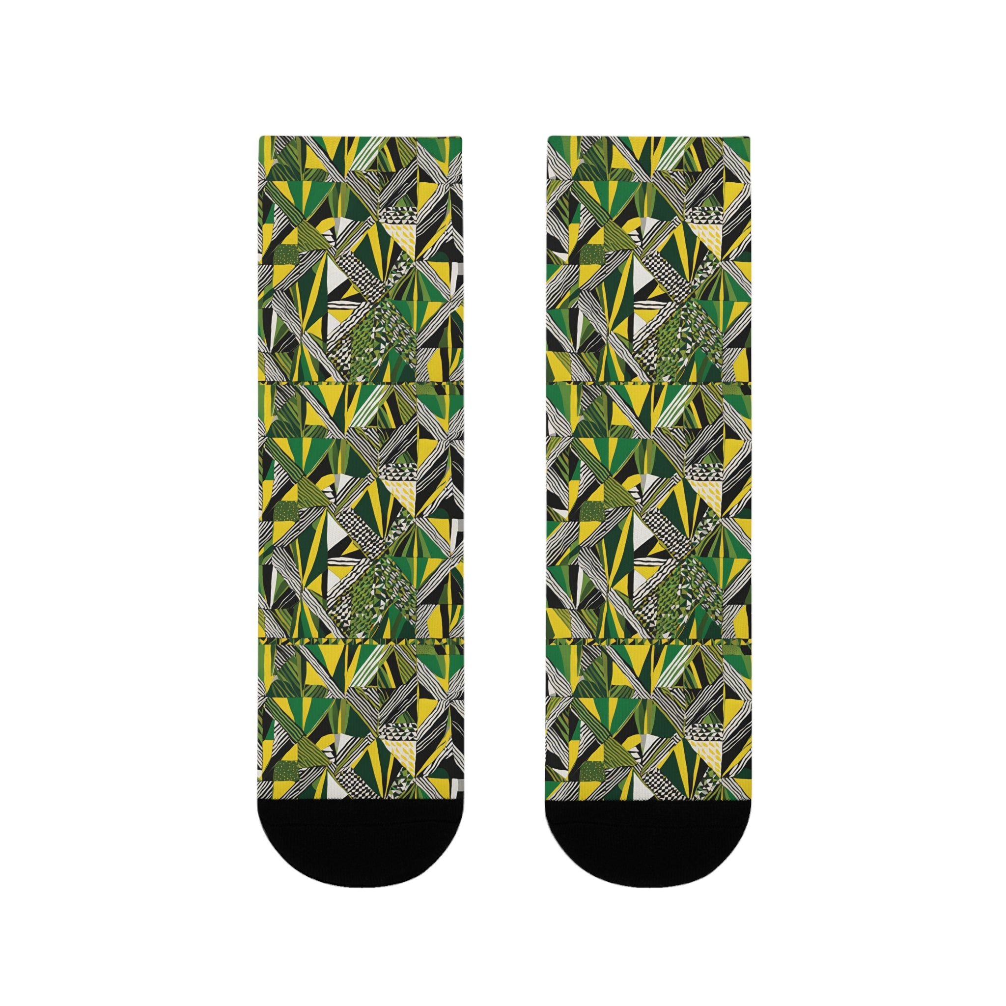 Chausettes vert motifs afro