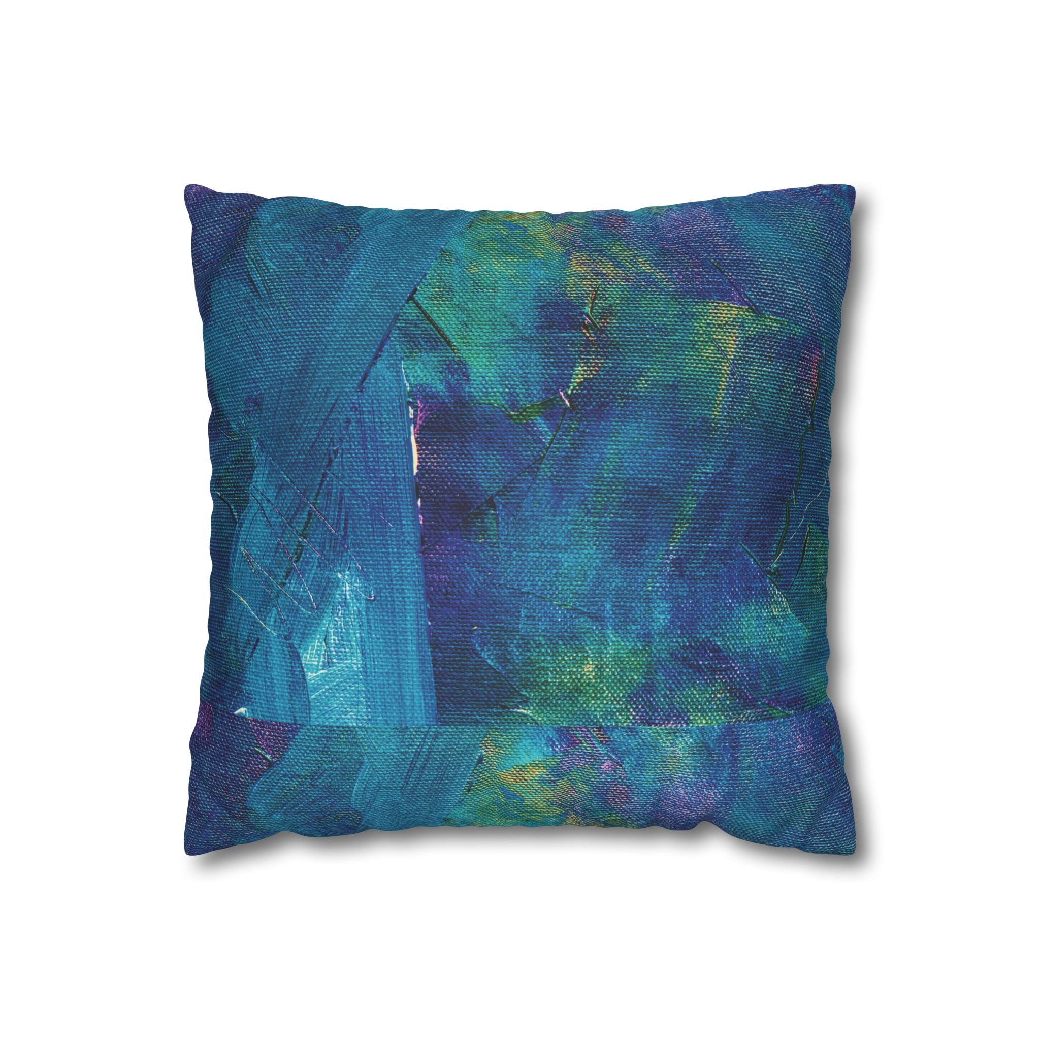 Taie d'oreiller carrée en faux suède