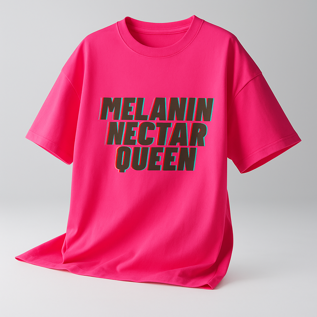 MELANIN Crew-Neck Oversize T-shirt