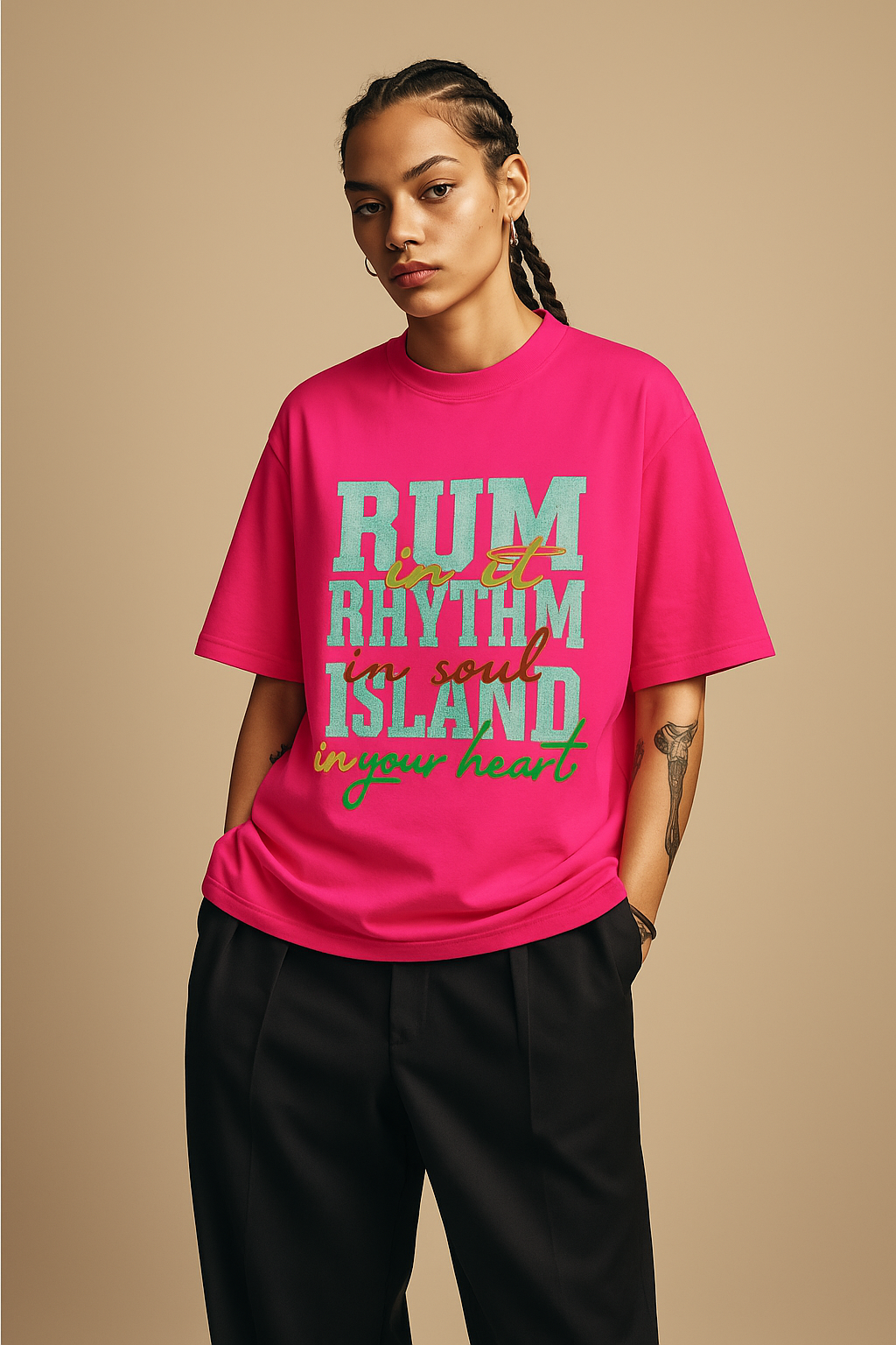 RUM. Crew-Neck Oversize T-shirt Unisex