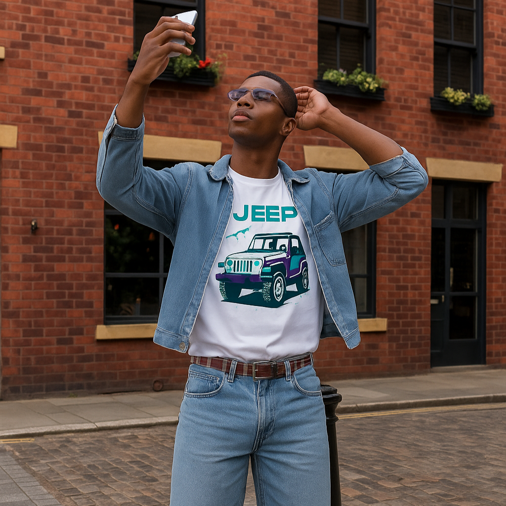 JEEP Crew-Neck Oversize T-shirt Unisex