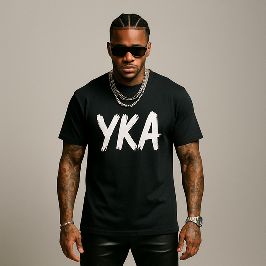 alt="ykaOversized T-Shirt with Freedom Graphic – Front View"

