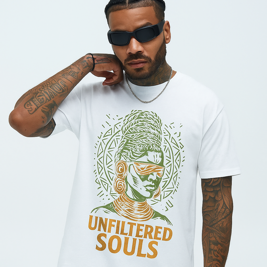 Afro futurist Crew-Neck Oversize T-shirt