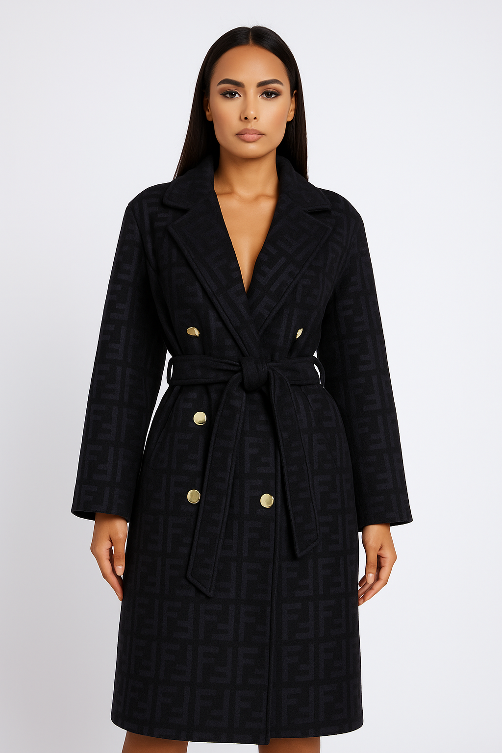 Trench Femme Élégant – XFashion Coat Automne/Hiver 2025