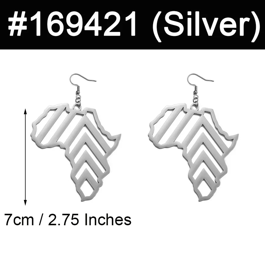 Boucles d'Oreilles Carte d'Afrique