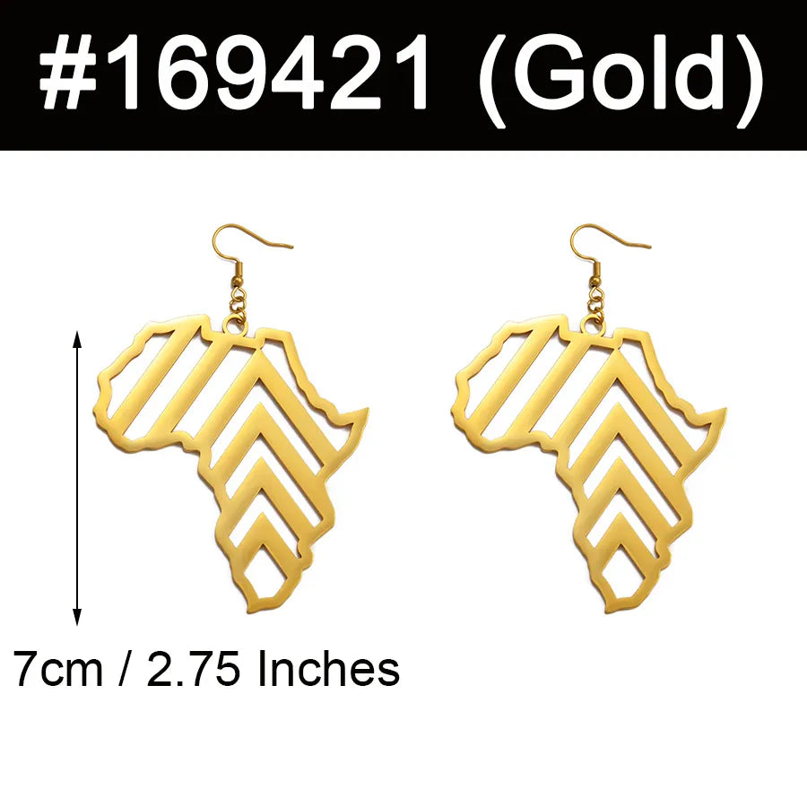 Boucles d'Oreilles Carte d'Afrique