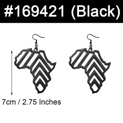Boucles d'Oreilles Carte d'Afrique