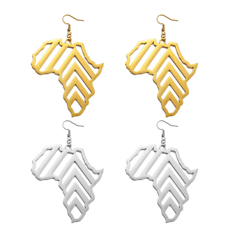 Boucles d'Oreilles Carte d'Afrique