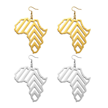 Boucles d'Oreilles Carte d'Afrique