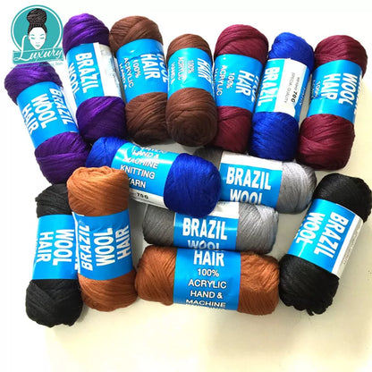 Brazilian wool synthetic fibers for African braids