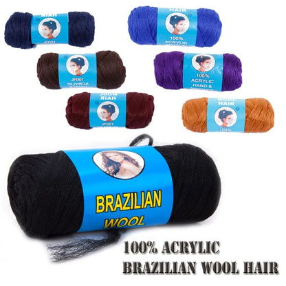 Brazilian wool synthetic fibers for African braids