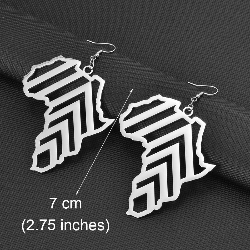 Boucles d'Oreilles Carte d'Afrique