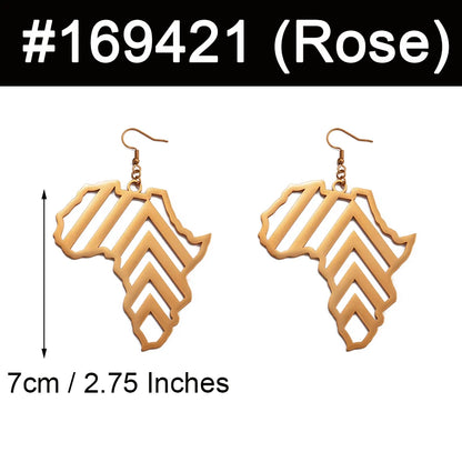 Boucles d'Oreilles Carte d'Afrique