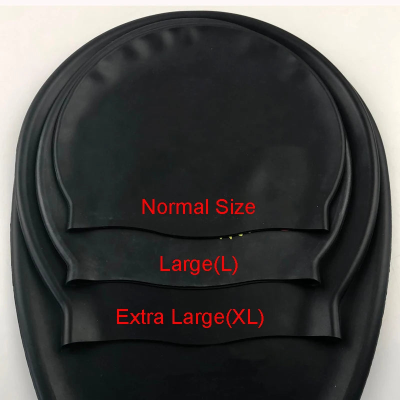 Bonnet de Bain Extra Large en Silicone pour Cheveux Longs Tresses Imperméable