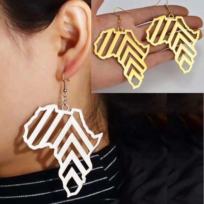 Boucles d'Oreilles Carte d'Afrique
