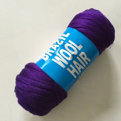 Brazilian wool synthetic fibers for African braids