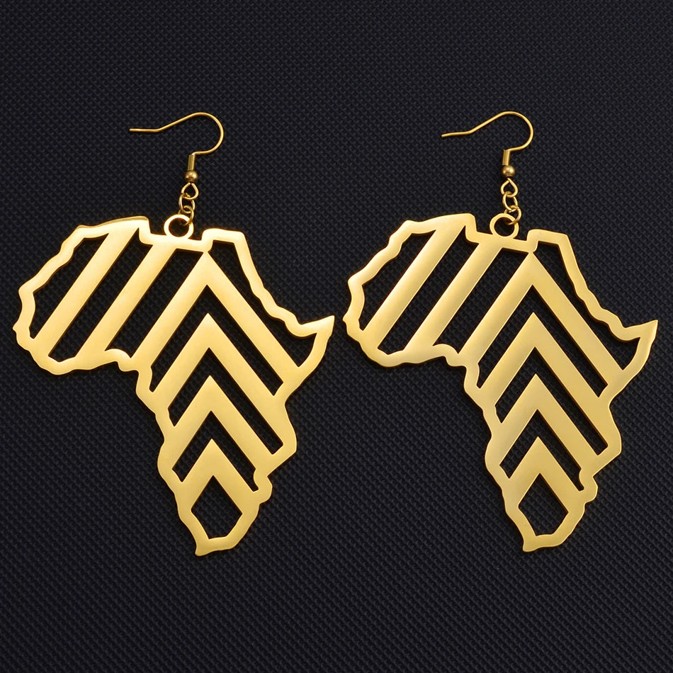 Boucles d'Oreilles Carte d'Afrique