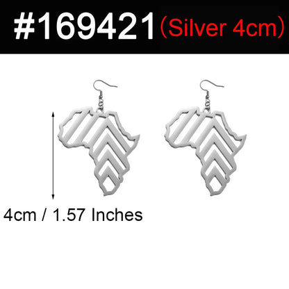 Boucles d'Oreilles Carte d'Afrique