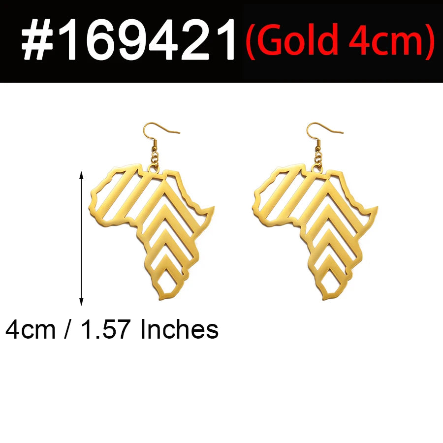 Boucles d'Oreilles Carte d'Afrique
