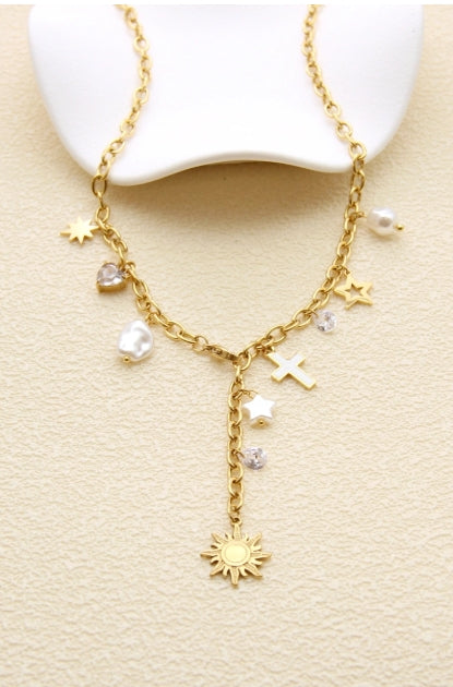 Collier “J’ADORE” en Acier Inoxydable – Chaîne Maille & Lettres Strassées | Bijou Tendance Femme