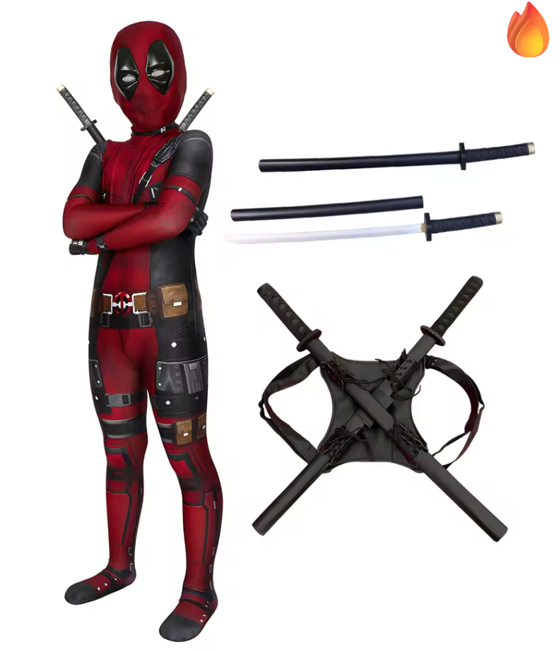 Costume Deadpool Enfant – Cosplay & Halloween 4pcs-Set