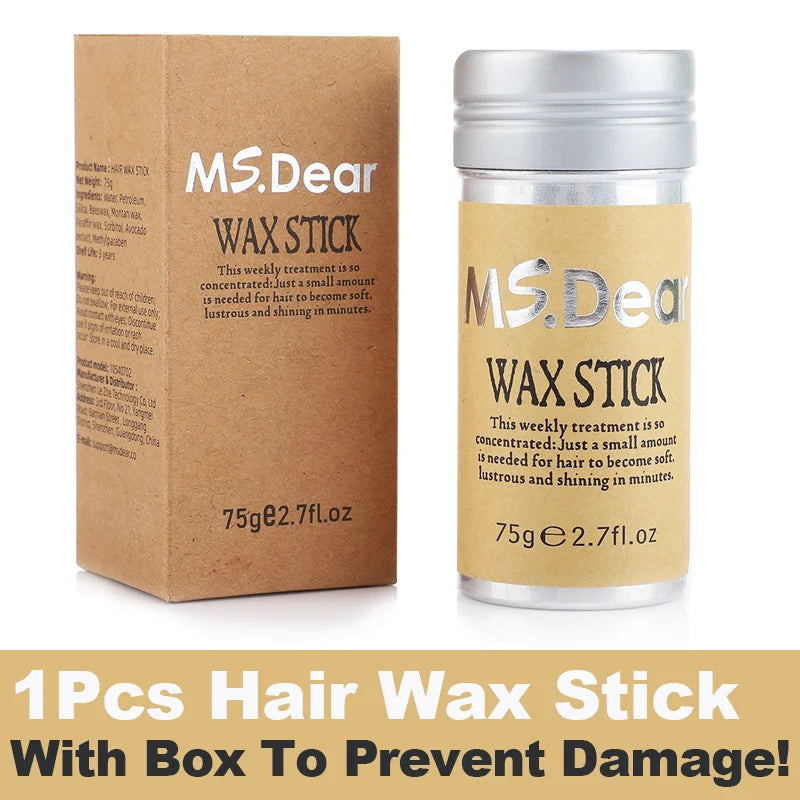 Professional stick wax, non-greasy, for men and women, anti-unruly hair.