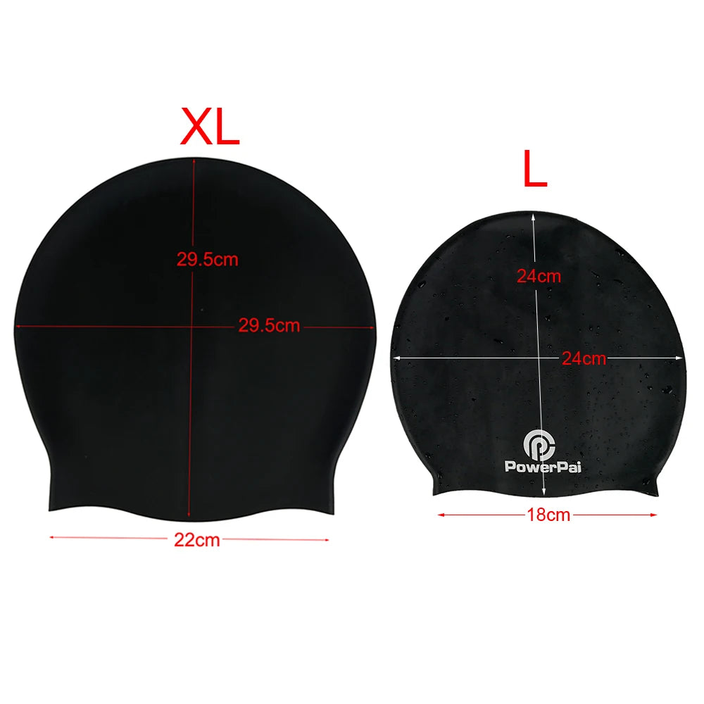 Bonnet de Bain Extra Large en Silicone pour Cheveux Longs Tresses Imperméable