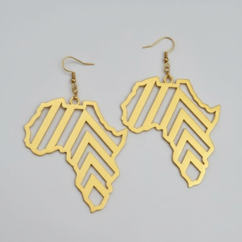 Boucles d'Oreilles Carte d'Afrique