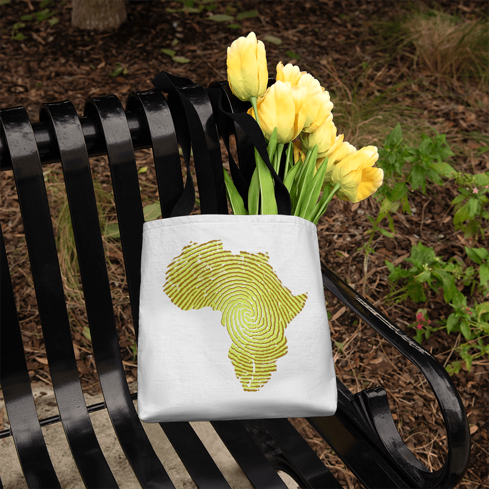 Africa map tote bag