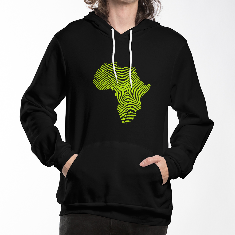 Africa map fingerprint Hoodie