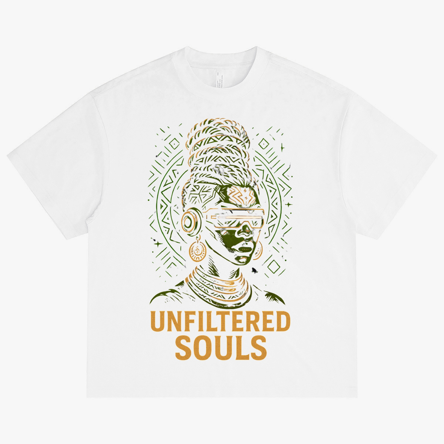 Afro futurist Crew-Neck Oversize T-shirt