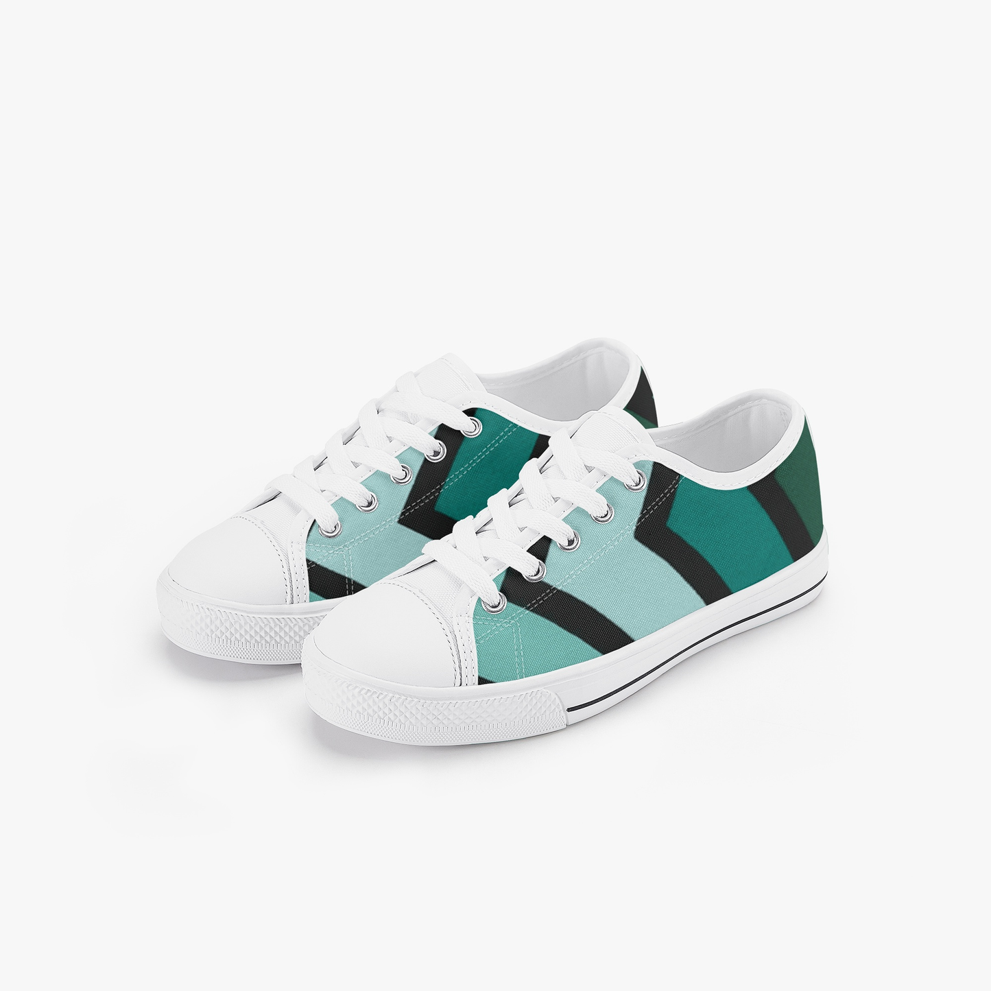 Baskets Enfant Noires - Chaussures Basses en Toile